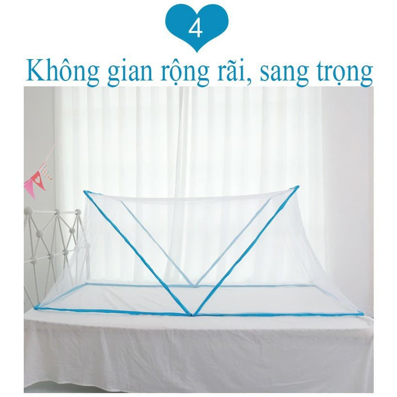 Màn gấp thông minh cao cấp Kinh Đô 1.2m x 2m, chính hãng bảo hành 24 tháng (loại 1)