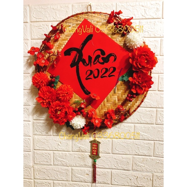 Mẹt trang trí Tết mẫu thiết kế đường kính 50cm