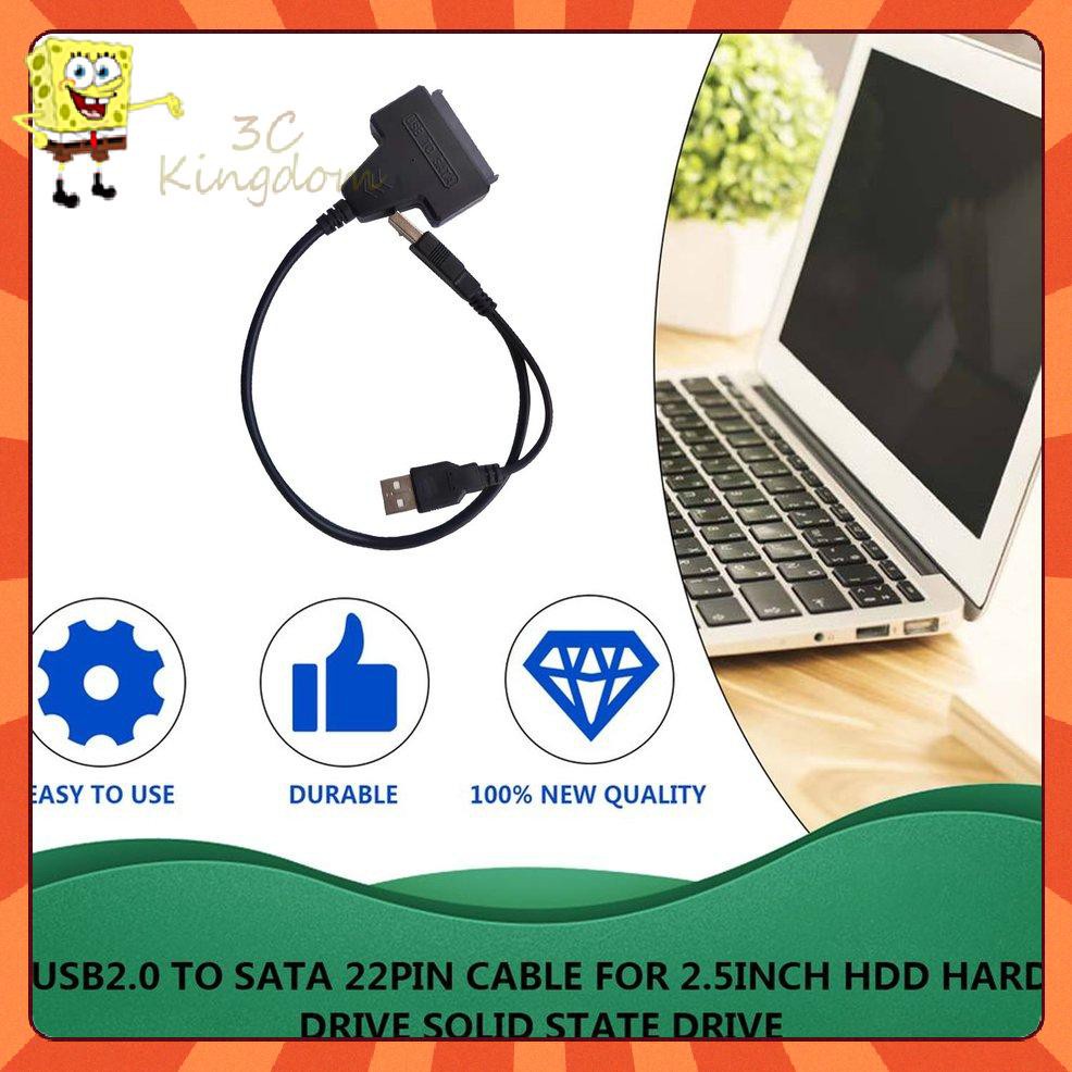 Dây Cáp Chuyển Đổi Usb 2.0 Sang Sata 22pin Cho Ổ Cứng Hdd 2.5inch | BigBuy360 - bigbuy360.vn