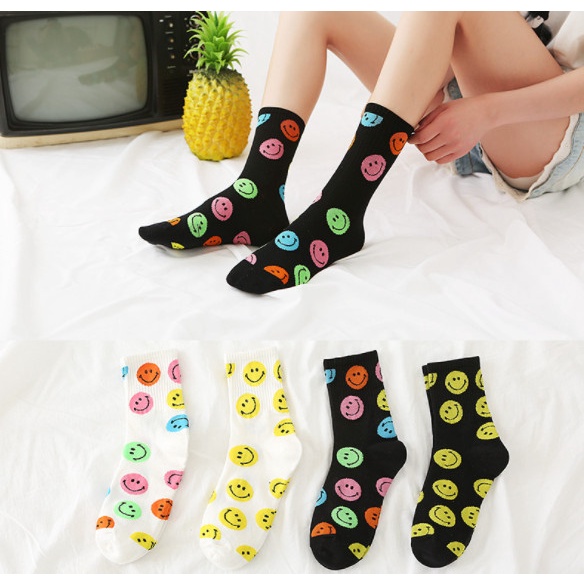 Vớ Mặt Cười cao cổ Nam Nữ siêu dễ thương và xinh xắn