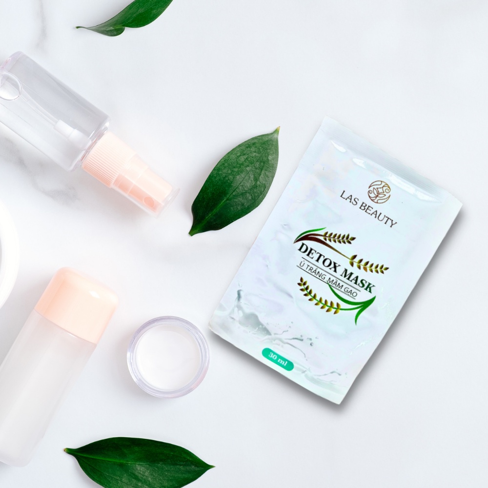Ủ trắng da mặt, mặt nạ, ủ trắng da, ủ trắng mầm gạo, Làm Trắng, Thải Độc Tố, Bã Nhờn Trên Da - Gói 30 ml - Las Beauty | BigBuy360 - bigbuy360.vn