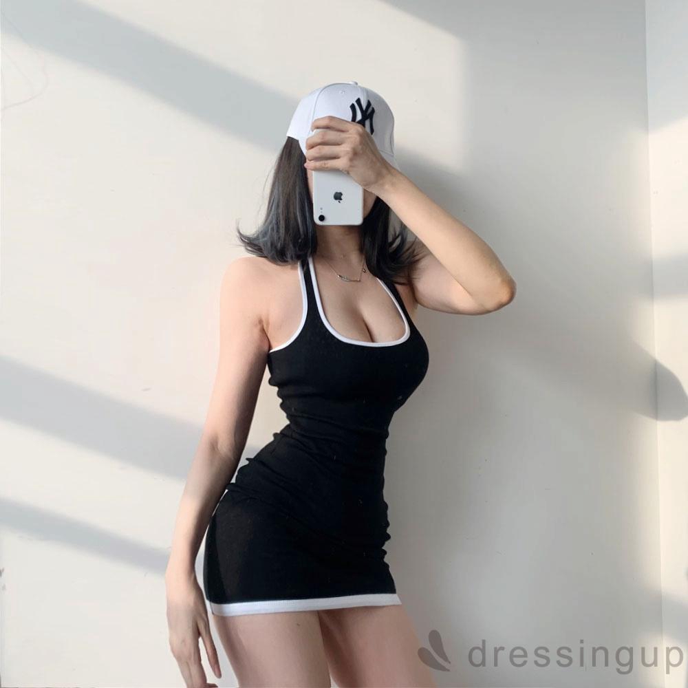 Đầm Ôm Body Hở Lưng Màu Trơn Gợi Cảm Cho Nữ | BigBuy360 - bigbuy360.vn