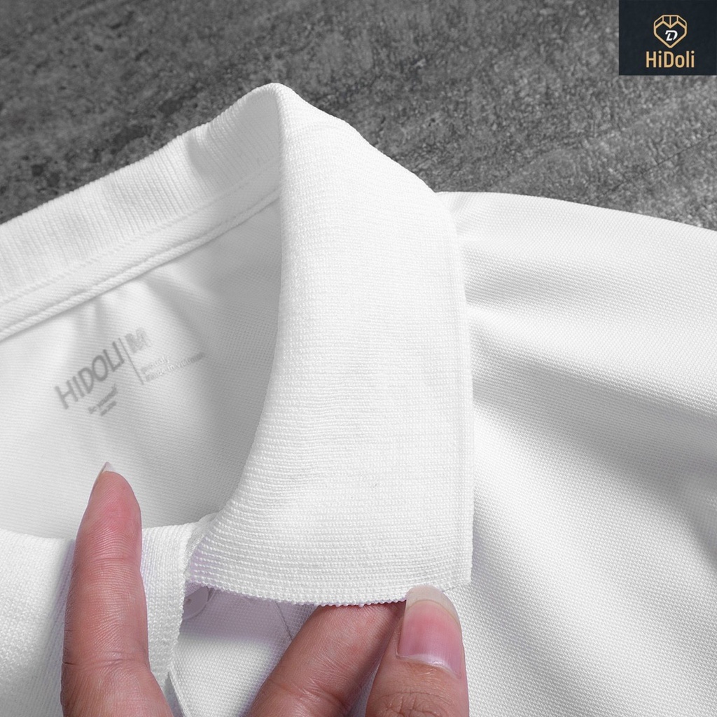 Áo thun Polo nam phối ngang NELUX vải cá sấu Cotton xuất xịn, chuẩn form