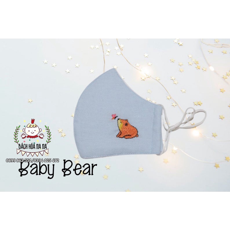 Kit nguyên liệu DIY tự thêu làm khẩu trang Vải Họa Tiết Hoa Cỏ - Động vật dễ thương Bộ Tự làm Handmade - Bách hóa Na na
