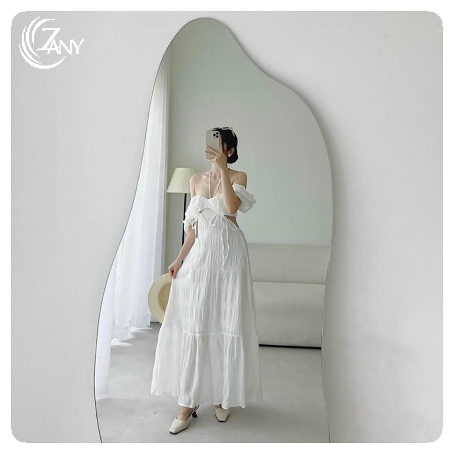 Đầm Maxi Đi Biển Dáng Xoè Hở Lưng Siêu Xinh Zany
