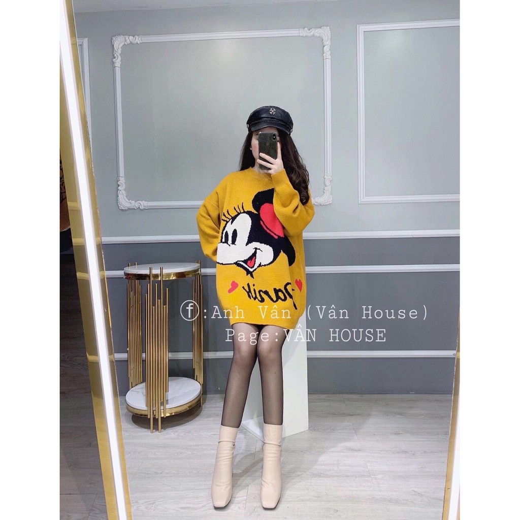 ÁO LEN CHUỘT MIKEY HÀNG QUẢNG CHÂU BAO CHẤT - CỰC ĐẸP CHO QUÝ CÔ