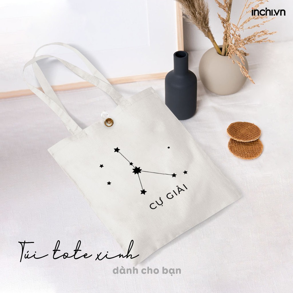 [SIÊU ĐẸP ] 12 MẪU TÚI TOTE ĐEO CHÉO UNISEX NAM NỮ HỌA TIẾT CHÒM SAO CUNG HOÀNG ĐẠO - TÚI TOTE VẢI CANVAS GIÁ RẺ