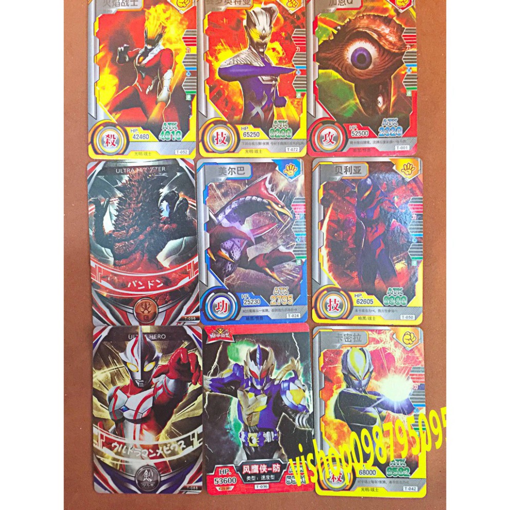 1 BỘ THẺ BÀI SIÊU NHÂN GAO - ULTRAMAN GIÁ RẺ