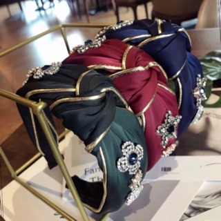 Băng đô turban phong cách Hàn Quốc đính đá cao cấp