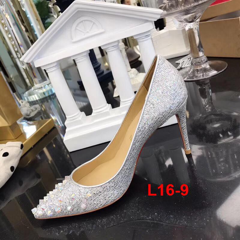 L16-9 Louboutin giày cao 9cm, bệt siêu cấp