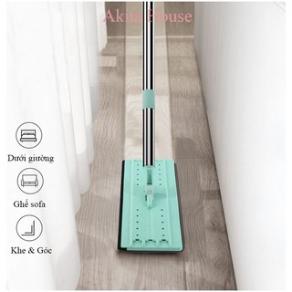 Bộ cây lau nhà tự vắt 360 độ Tặng Kèm 3 Bông Lau, chổi lau được sàn gỗ, đá hoa dụng cụ vệ sinh tiện lợi Akita House