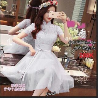 Đầm ren xoè c