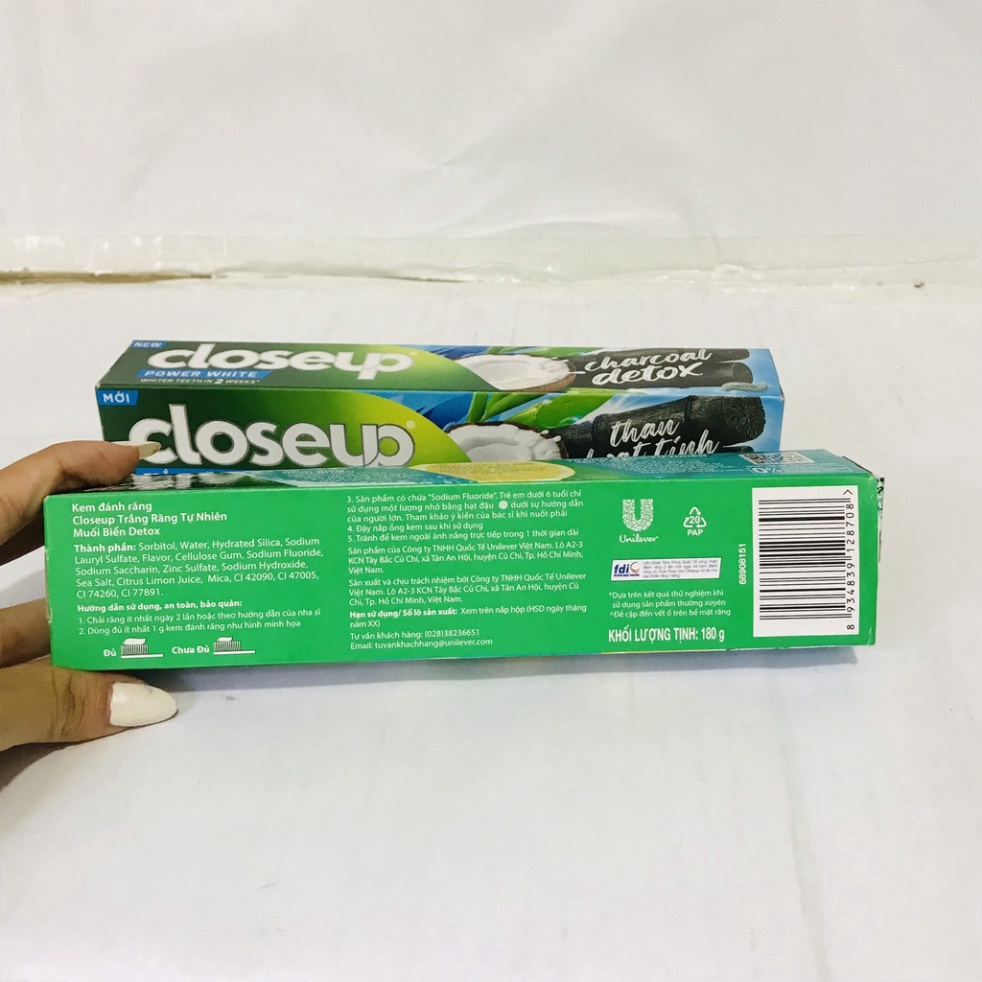 KEM ĐÁNH RĂNG CLOSE UP TRẮNG RĂNG TỰ NHIÊN 180G