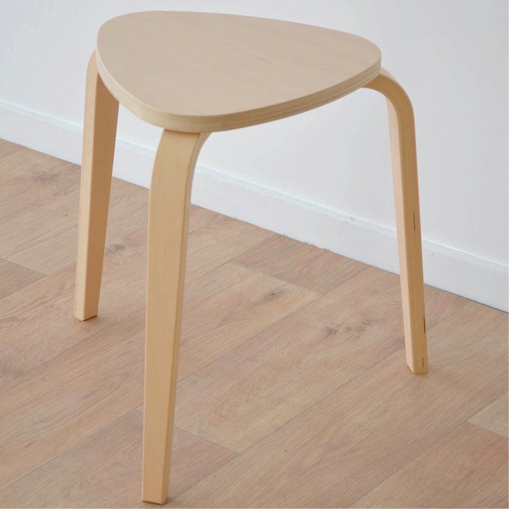 Ghế đôn gỗ phong cách Scandinavi gỗ uốn cong PlyConcept Quata Chair - Plywood cao su màu gỗ