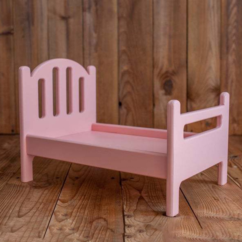 Giường Ngủ Màu Hồng Dùng Làm Phụ Kiện Chụp Ảnh Cho Bé Sơ Sinh