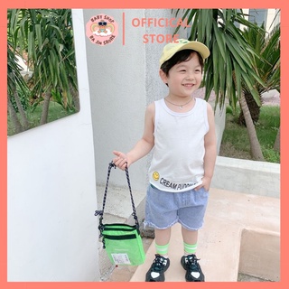 Bộ ba lỗ bé trai kết hợp quần bò cho bé đi chơi mùa hè shop ba jin bj015