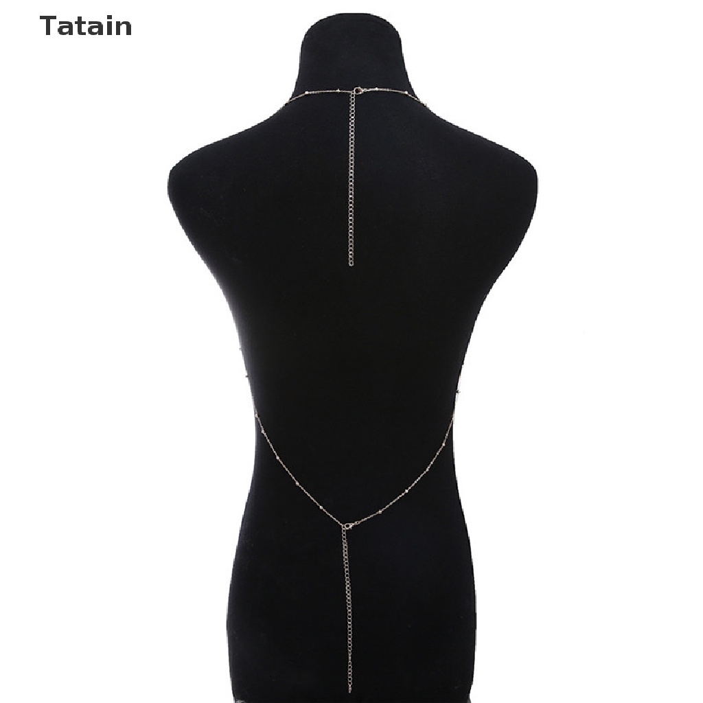 Vòng cổ đeo cơ thể đính đá tua rua thời trang