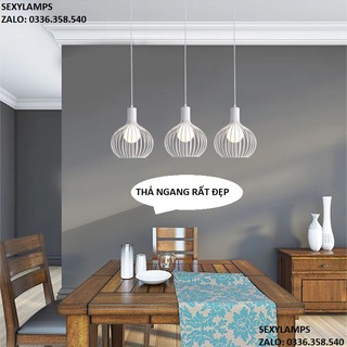Đèn chùm thả 3 đèn lồng chim