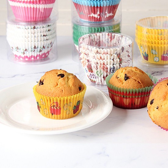 Cốc cupcake giấy, khuôn cupcake giấy dễ thương nhiều màu sắc có thể lót khuôn nướng bánh