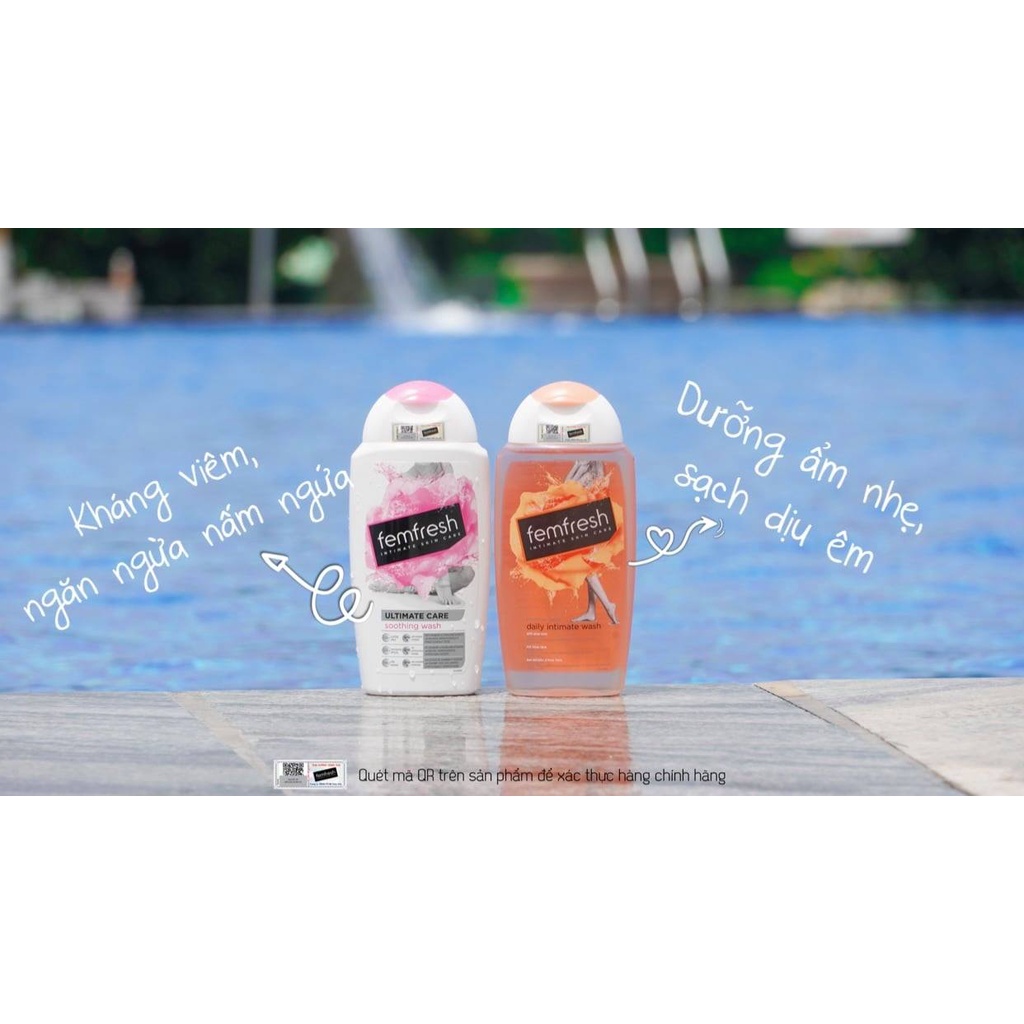 Dung Dịch Vệ Sinh Hỗ Trợ Ngừa Viêm Cho Vùng Kín Sạch, Thơm, Tươi Mới Femfresh Soothing Wash 250ml Anh Quốc
