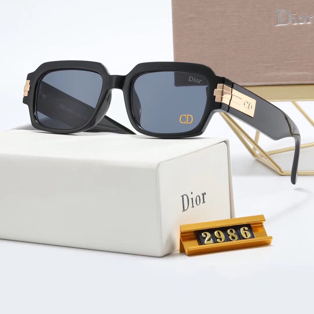 Kính Mát Phân Cực Chống Tia UV Gọng Vuông Nhỏ Hiệu Dior Phong Cách Cổ Điển Thời Trang Cho Nam Và Nữ