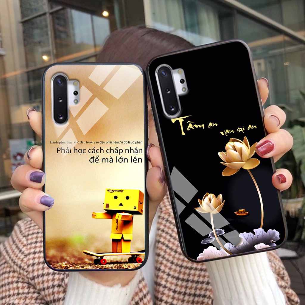 Ốp điện thoại kiểu kính cường lực cho Samsung Galaxy Note 10+ / Note10Plus Son Store68