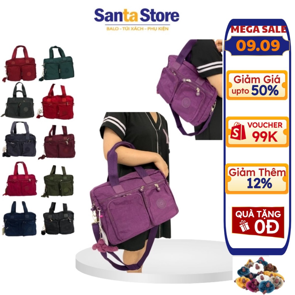 Túi vải nữ xách tay đeo chéo Kipling KL1805 size 40 cỡ lớn thời trang đi làm, đi chơi, du lịch cao cấp nhiều ngăn giá rẻ