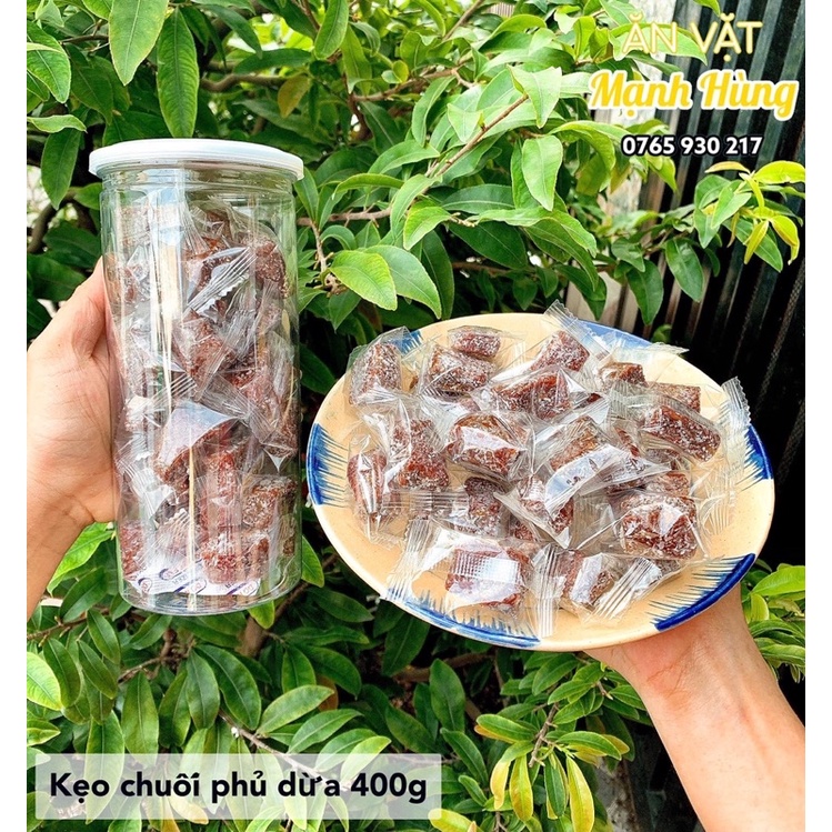 Kẹo chuối phủ dừa hủ 400g món ăn quê hương