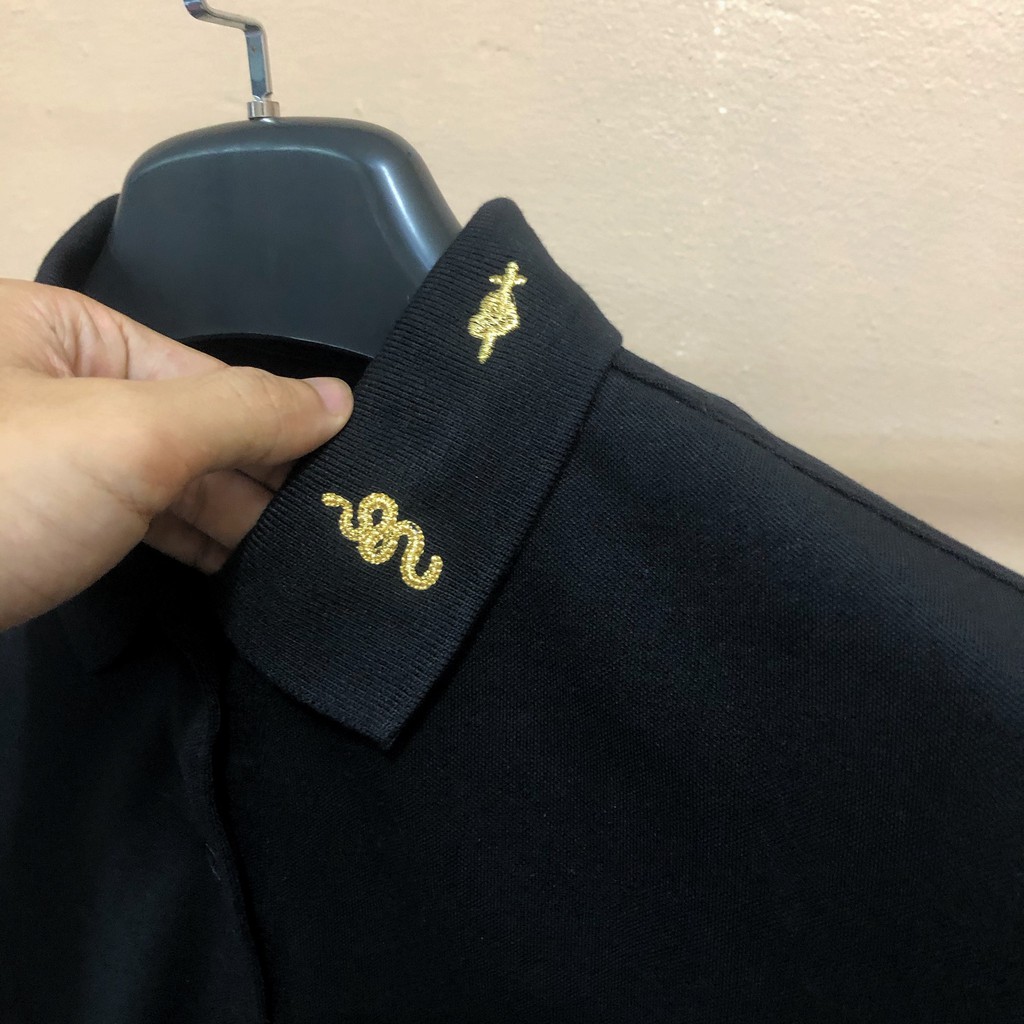 Áo Polo nam TouchMe thêu cổ họa tiết Bee & Snake Smaill chất polo thoáng mát,màu đen cao cấp  | Sản phẩm mới 2021
