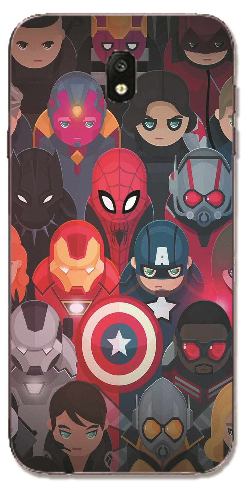 Samsung Galaxy J3 J5 J7 2017/J330 J530 J730/J2 Pro 2018 J7 J5 INS Cute Cartoon Avengers Soft Silicone TPU Phone Casing Hero iron Man Graffiti Case Back Cover Couple