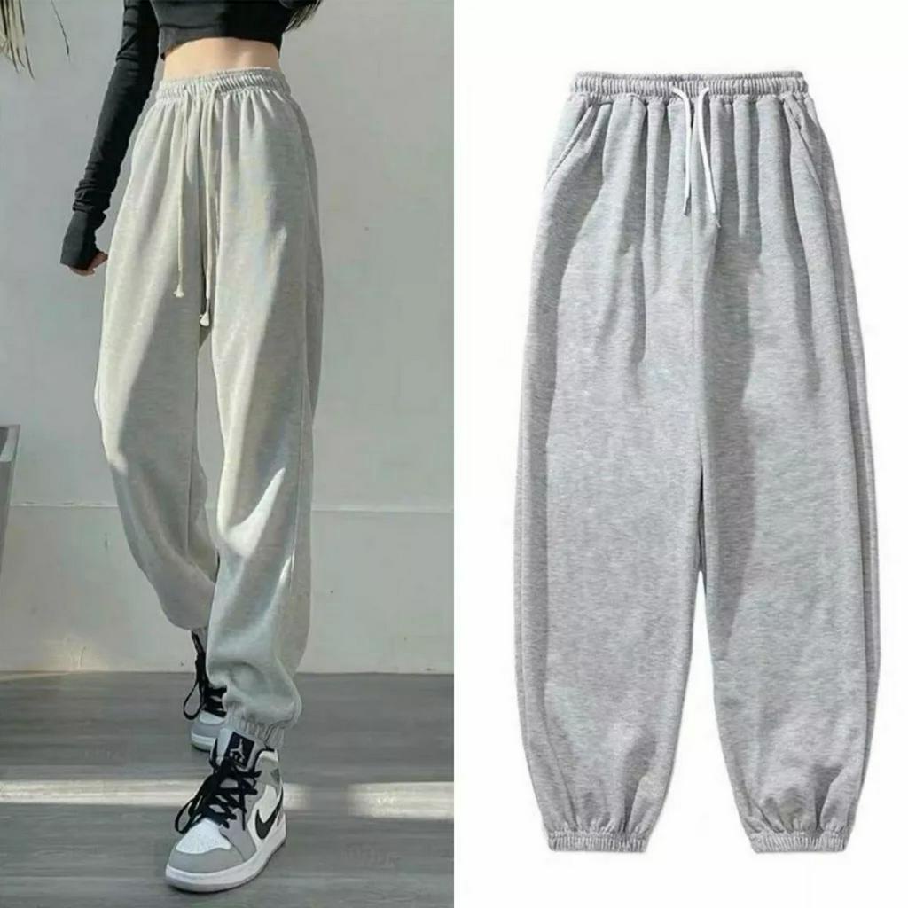 Quần Jogger Simple Bo Gấu Ống Rộng Thể Thao Form Rộng Ulzzang Unisex