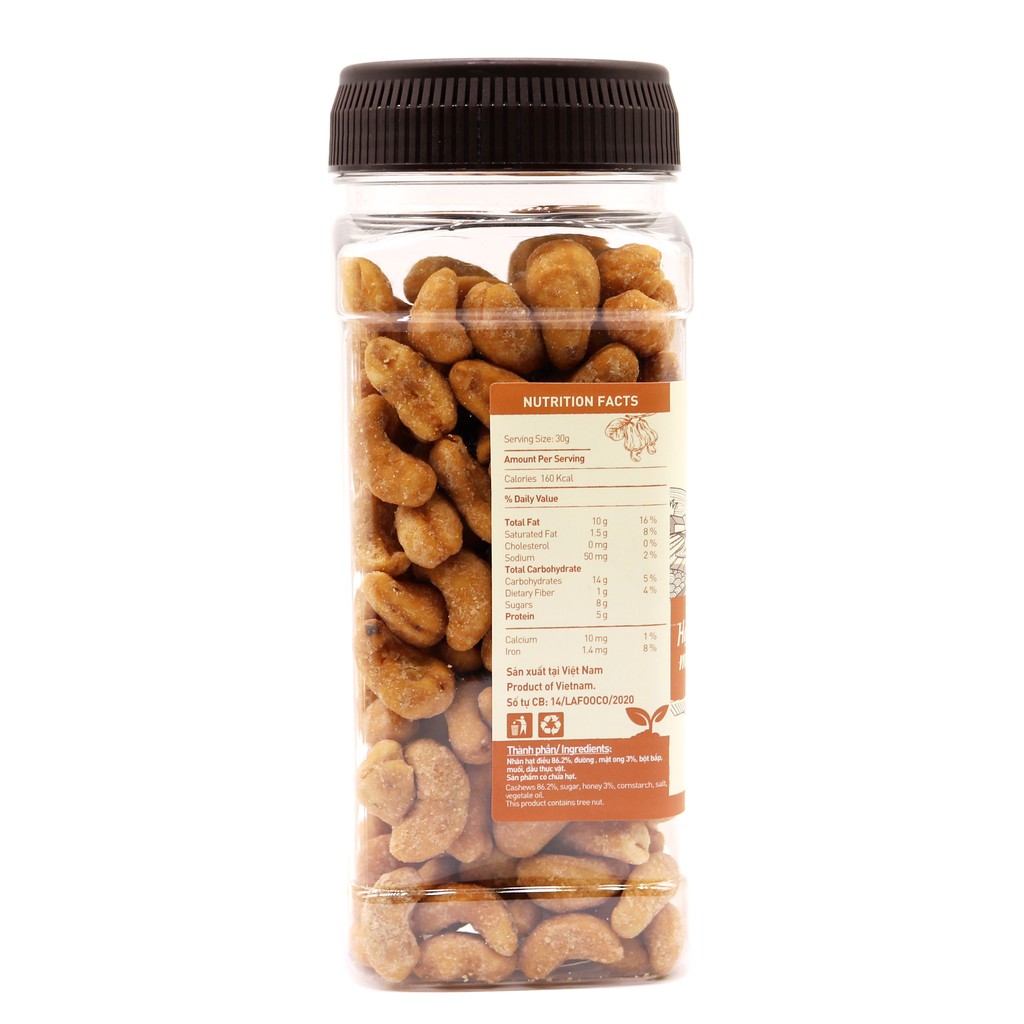 Hạt Điều Mật Ong 270g LAFOOCO Honey roasted cashew nuts