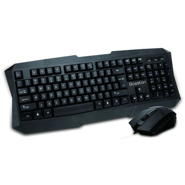 Bộ Phím Chuột Máy Tính Laptop Văn Phòng Có Dây Bosston S6600, Combo Bàn Phím Và Chuột Gaming