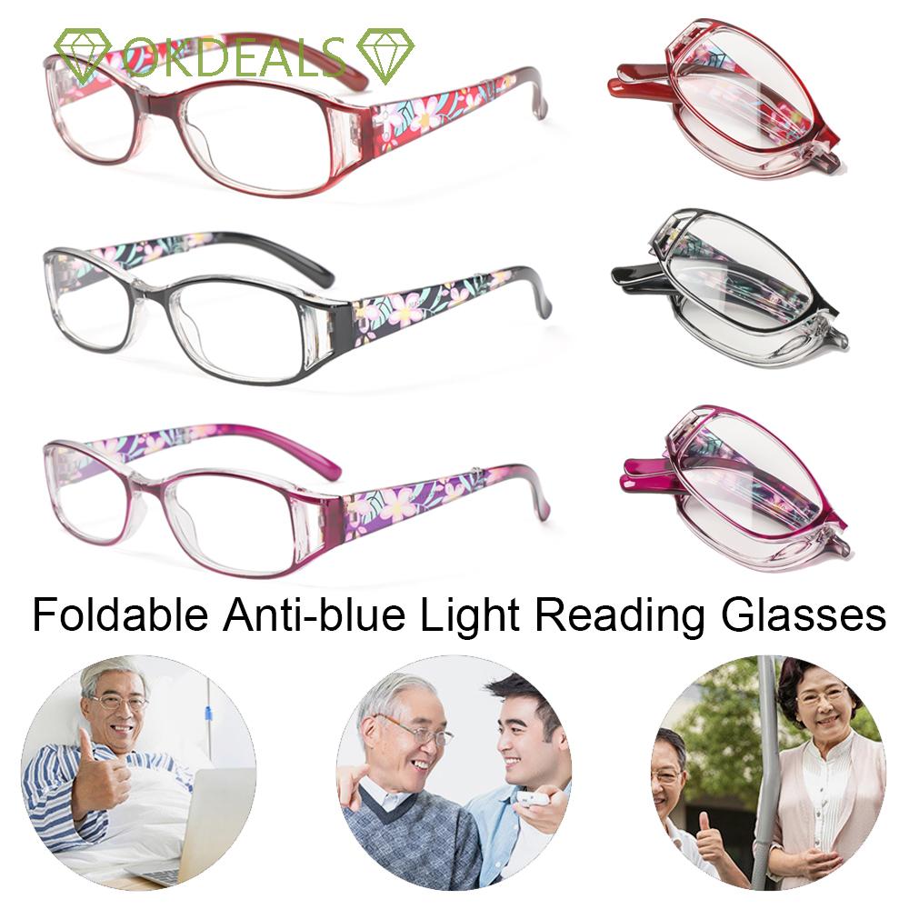 Kính Đọc Sách Bảo Vệ Mắt Chống Ánh Sáng Xanh Có Thể Gấp Lại Cho Nam Và Nữ