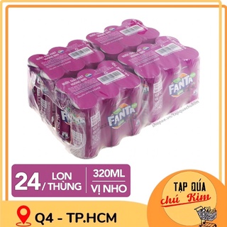 Nước ngọt fanta nho thùng 24 lon x 320ml