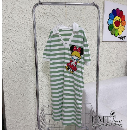 Đầm thun sọc cô bé