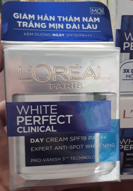 [Nk Indonesia] Kem dưỡng trắng da giảm thâm nám ban ngày Loreal White Perfect Clinical 50ml