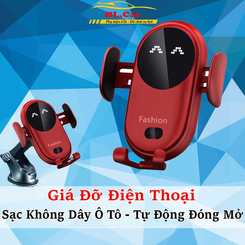 Kẹp Điện Thoại Ô Tô Sạc Không Dây SMART SENSSOR S11 Cảm Biến Tự Đóng Mở - Có 2 Chân Gắn Kính Và Chân Gắn Cửa Gió