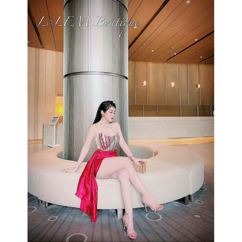 Đầm body cúp ngực kết đá cao cấp