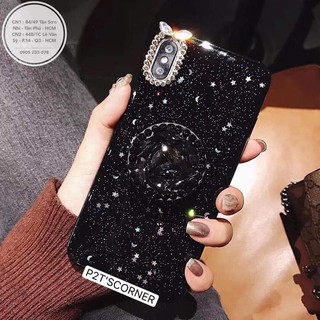 Ốp Đính đá kèm Pop Cute cao cấp dành cho Iphone 6 6plus 7 7plus 8 8plus X Xs Xsmax