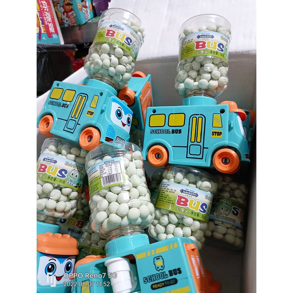 Combo 3 hộp Bánh trứng tan xe bus bình nước/ Bánh quy trứng nhỏ / bánh quy vị trái cây và rau củ/bánh mì