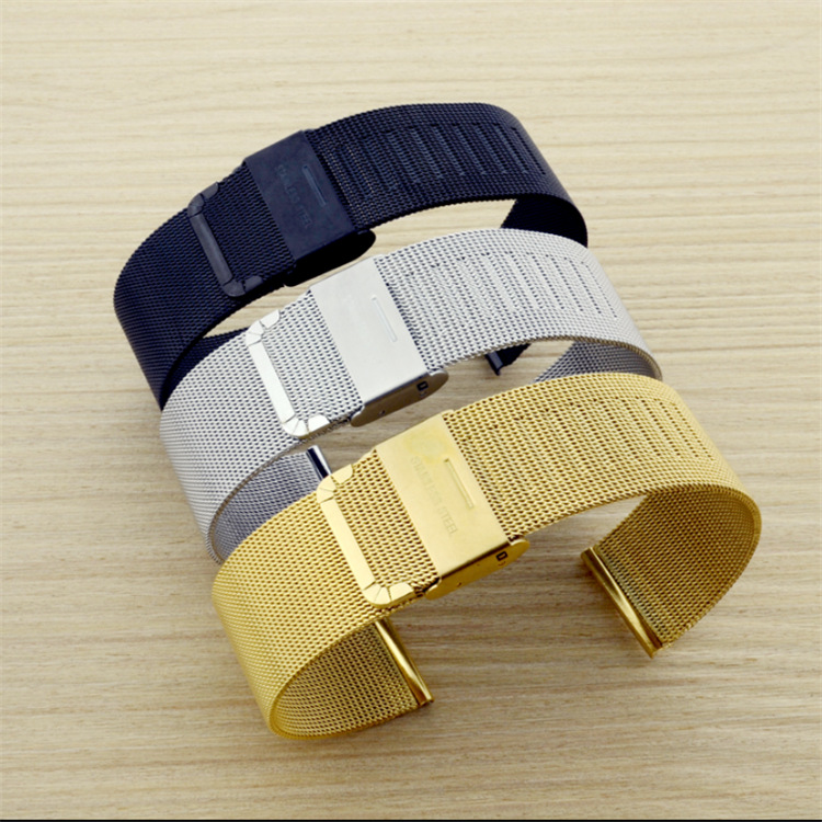 Dây Đeo Đồng Hồ Bằng Thép Không Gỉ Dạng Lưới Kích Thước 04Mm 10 12 13 14 15 16mm 17mm 18mm 19mm 20mm 21mm 22mm 23 24mm
