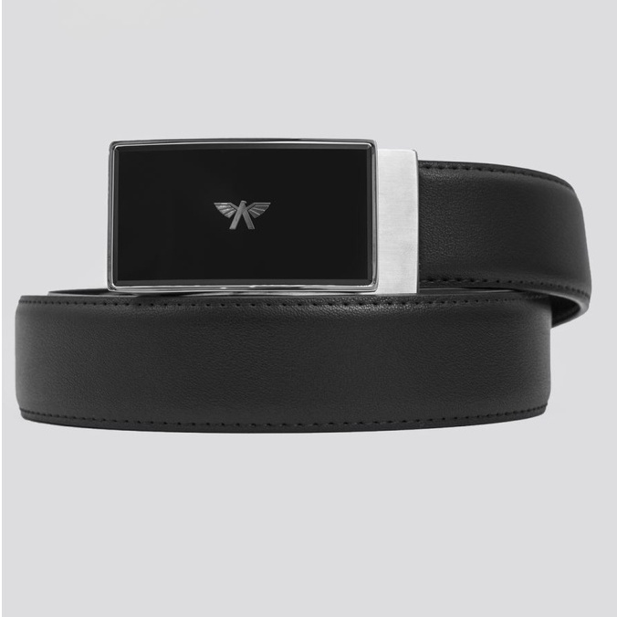 Thắt Lưng/Dây Lưng Da Nam ARISTINO Cao Cấp, Khóa Trượt Tự Động, Mặt Lưng Bằng Thép Mạ Bạc, Không Gỉ - ABL00708