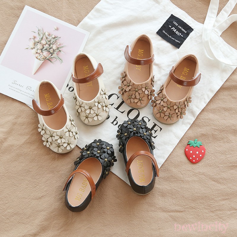 Giày Búp Bê Đính Hoa Xinh Xắn Cho Bé Gái