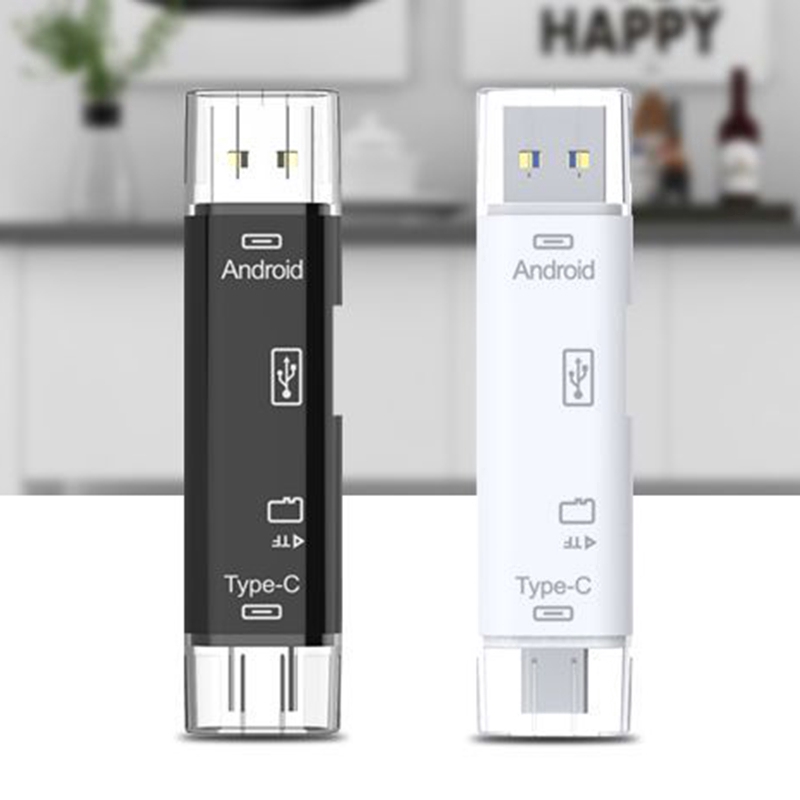 Đầu đọc thẻ nhớ 5 trong 1 OTG USB 3.0 loại C / USB / Micro USB SD TF tiện dụng