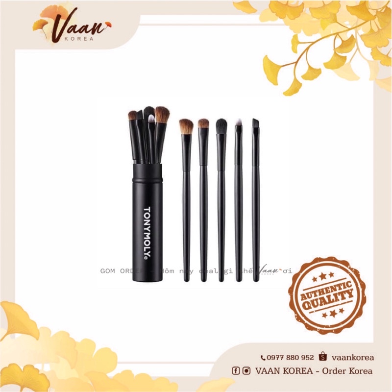 Set cọ makeup mắt Tonymoly Makeup Brush Set