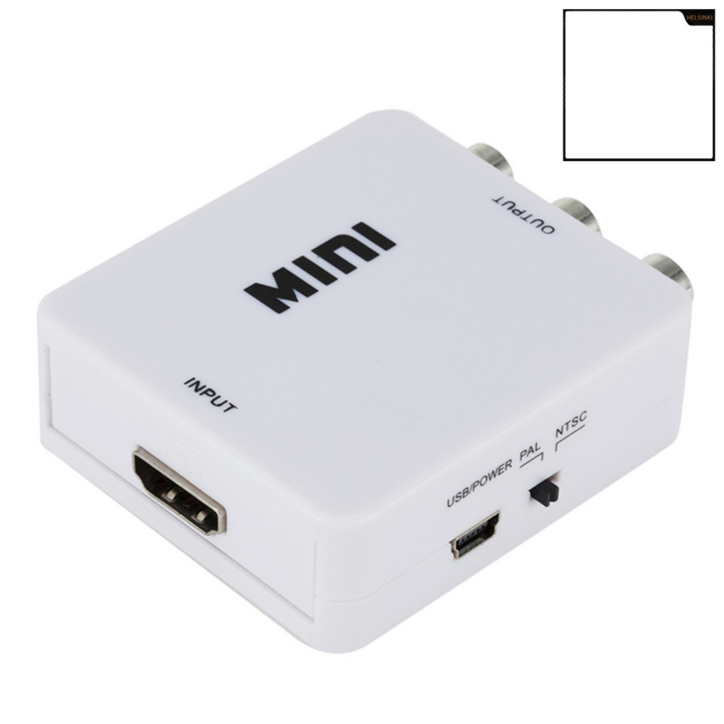 helsinki Portable Mini Full HD 1080P HDMI-compatible to AV RCA Adapter Audio Composite Converter Box