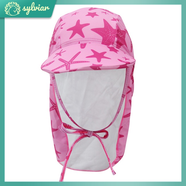 [sylviar] Kids Boys Girls Large Brim Sun Hat for Outdoor Beach Fishing Swimming Wear