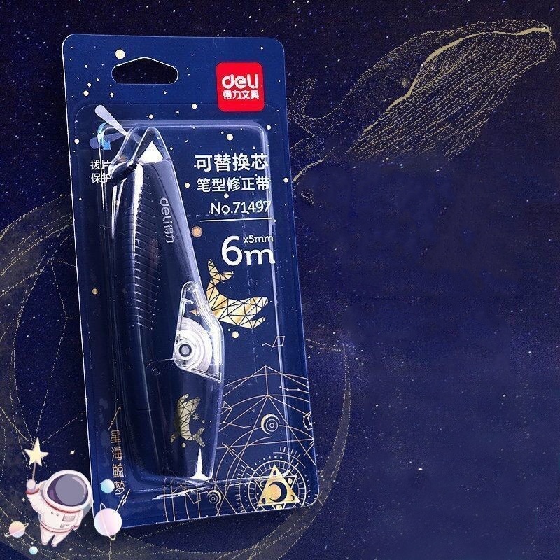 Deli Bút xóa kéo kèm ruột bút tiện dụng