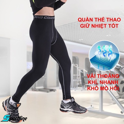 Quần giữ nhiệt thể thao nam COMBAT PRO LEGGING tập Gym co giãn 4 chiều hàng loại 1 ( cam kết y hình)